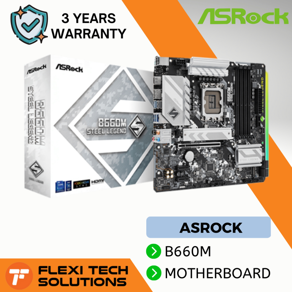 ASROCK B660M Steel Legend LGA1700 12th Gen Intel DDR4 MATX Form Factor ...